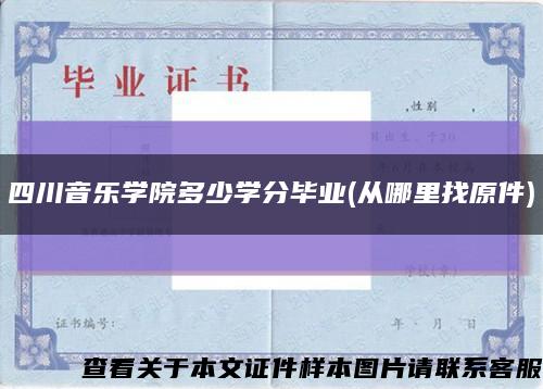 四川音乐学院多少学分毕业(从哪里找原件)缩略图