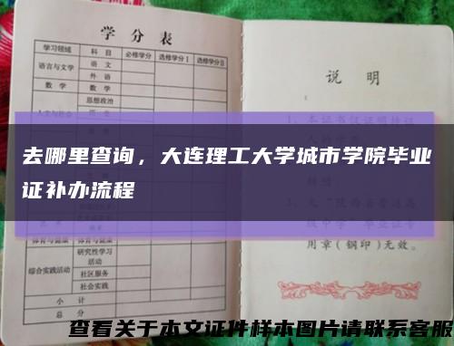 去哪里查询，大连理工大学城市学院毕业证补办流程缩略图