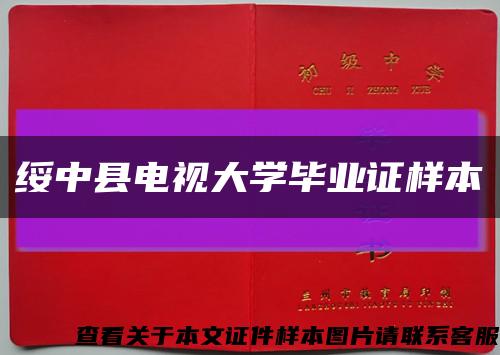 绥中县电视大学毕业证样本缩略图