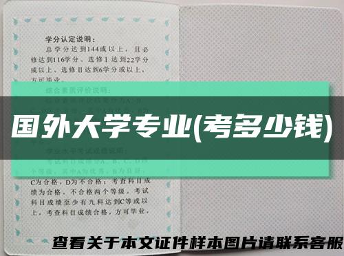 国外大学专业(考多少钱)缩略图