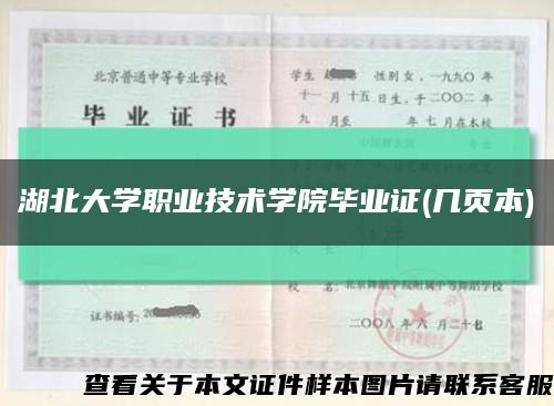 湖北大学职业技术学院毕业证(几页本)缩略图