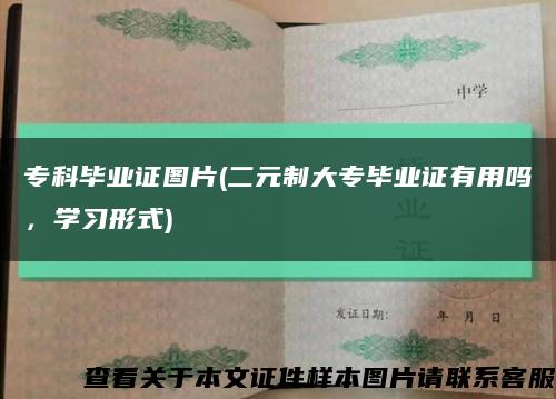 专科毕业证图片(二元制大专毕业证有用吗，学习形式)缩略图