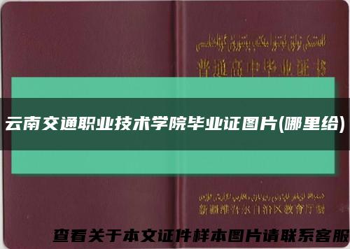 云南交通职业技术学院毕业证图片(哪里给)缩略图