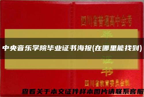 中央音乐学院毕业证书海报(在哪里能找到)缩略图