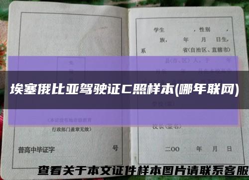 埃塞俄比亚驾驶证C照样本(哪年联网)缩略图