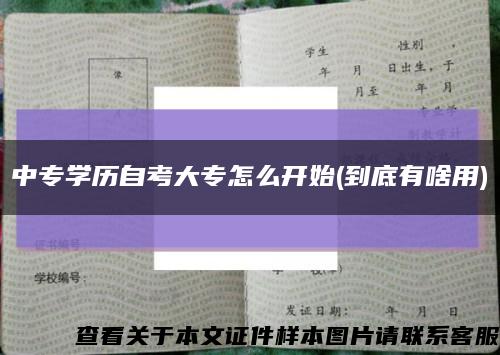 中专学历自考大专怎么开始(到底有啥用)缩略图