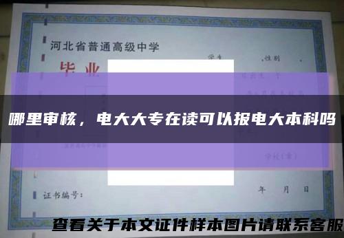 哪里审核，电大大专在读可以报电大本科吗缩略图