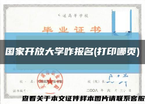 国家开放大学咋报名(打印哪页)缩略图