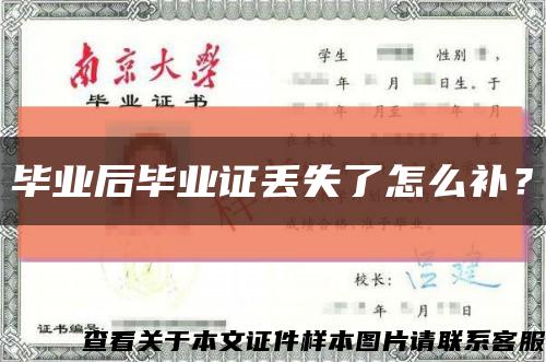 毕业后毕业证丢失了怎么补？缩略图