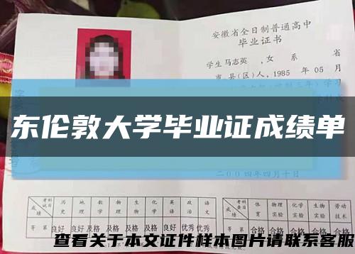 东伦敦大学毕业证成绩单缩略图