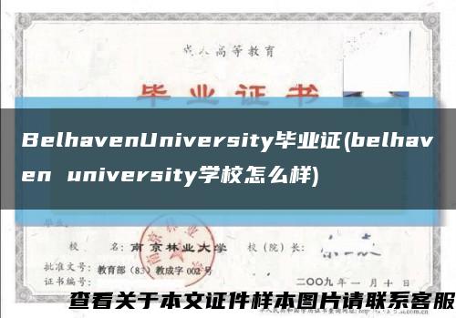 BelhavenUniversity毕业证(belhaven university学校怎么样)缩略图