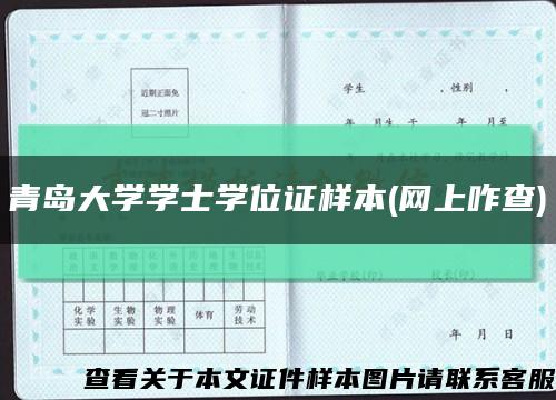 青岛大学学士学位证样本(网上咋查)缩略图