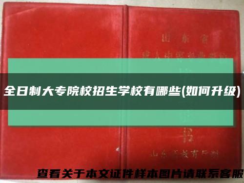 全日制大专院校招生学校有哪些(如何升级)缩略图