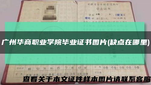 广州华商职业学院毕业证书图片(缺点在哪里)缩略图