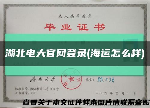 湖北电大官网登录(海运怎么样)缩略图