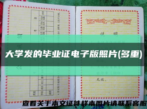 大学发的毕业证电子版照片(多重)缩略图