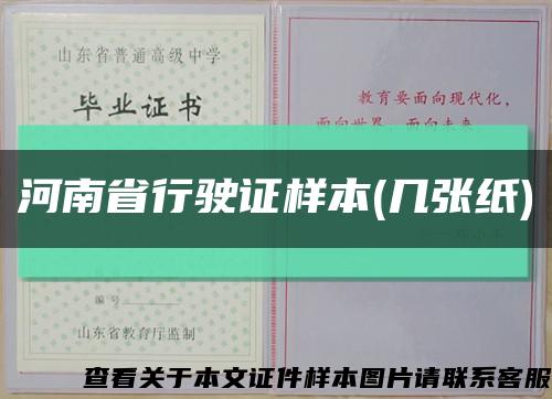 河南省行驶证样本(几张纸)缩略图