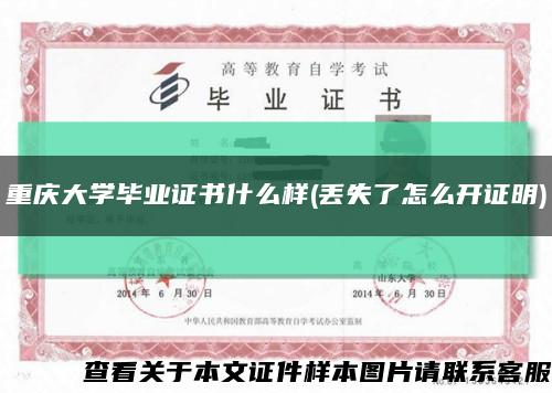 重庆大学毕业证书什么样(丢失了怎么开证明)缩略图