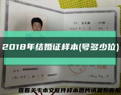 2018年结婚证样本(号多少位)缩略图