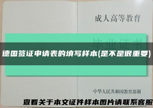 德国签证申请表的填写样本(是不是很重要)缩略图