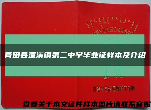 青田县温溪镇第二中学毕业证样本及介绍缩略图