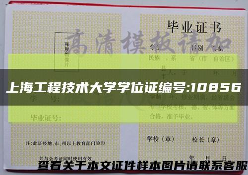 上海工程技术大学学位证编号:10856缩略图