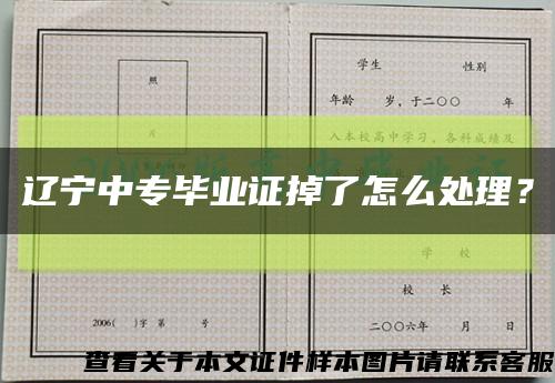 辽宁中专毕业证掉了怎么处理？缩略图