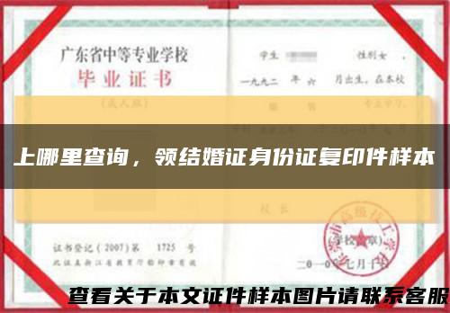 上哪里查询，领结婚证身份证复印件样本缩略图