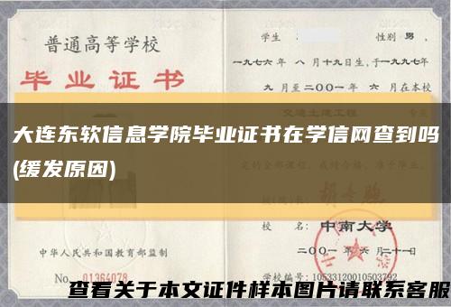 大连东软信息学院毕业证书在学信网查到吗(缓发原因)缩略图