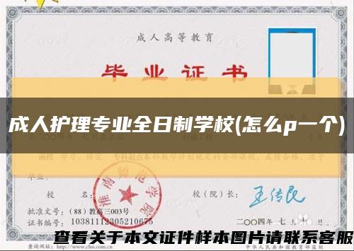 成人护理专业全日制学校(怎么p一个)缩略图