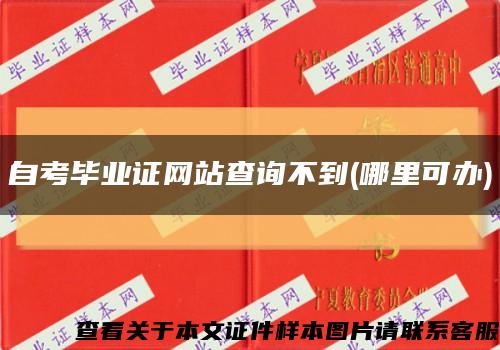 自考毕业证网站查询不到(哪里可办)缩略图