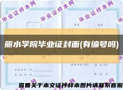 丽水学院毕业证封面(有编号吗)缩略图