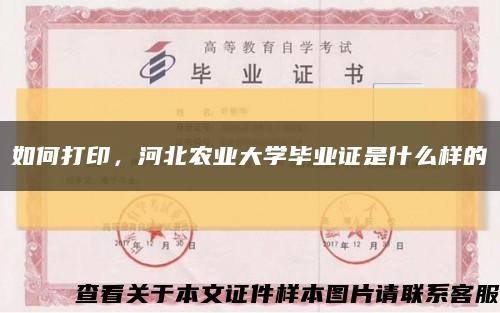 如何打印，河北农业大学毕业证是什么样的缩略图