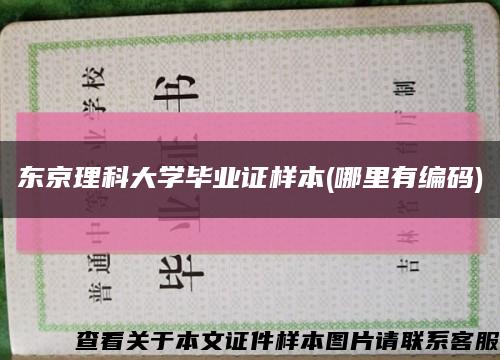 东京理科大学毕业证样本(哪里有编码)缩略图