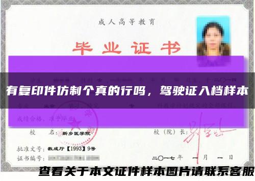 有复印件仿制个真的行吗，驾驶证入档样本缩略图