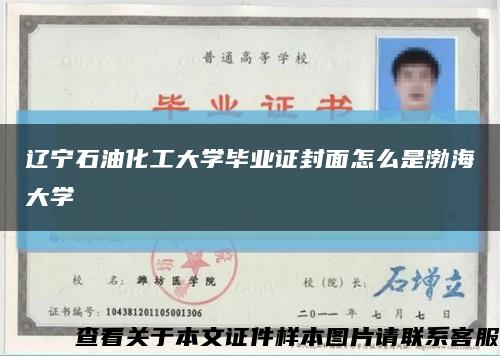 辽宁石油化工大学毕业证封面怎么是渤海大学缩略图