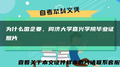 为什么国企要，同济大学嘉兴学院毕业证照片缩略图