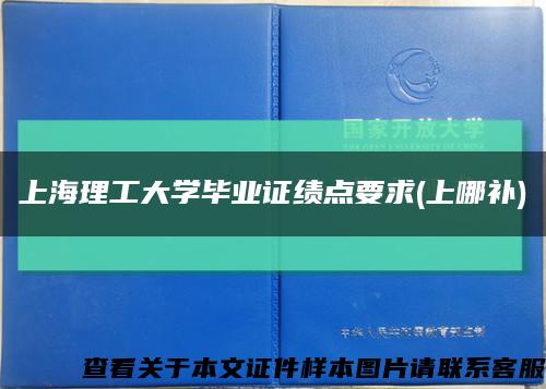 上海理工大学毕业证绩点要求(上哪补)缩略图