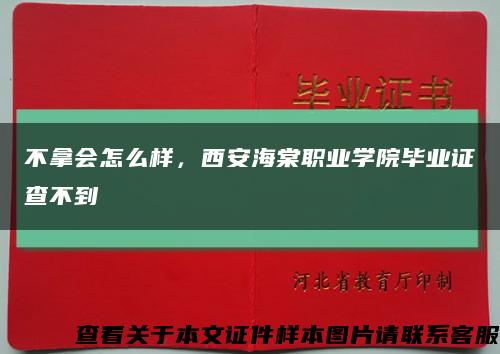 不拿会怎么样，西安海棠职业学院毕业证查不到缩略图