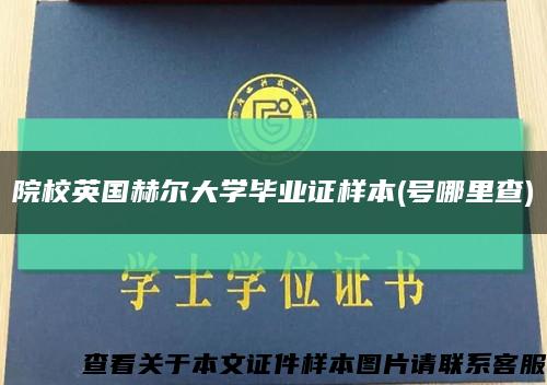 院校英国赫尔大学毕业证样本(号哪里查)缩略图