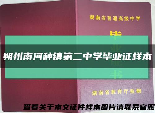 朔州南河种镇第二中学毕业证样本缩略图