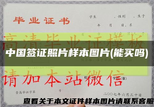 中国签证照片样本图片(能买吗)缩略图