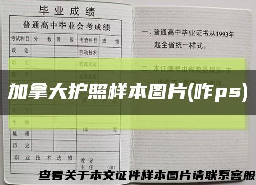 加拿大护照样本图片(咋ps)缩略图