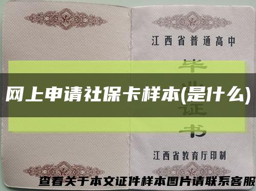 网上申请社保卡样本(是什么)缩略图