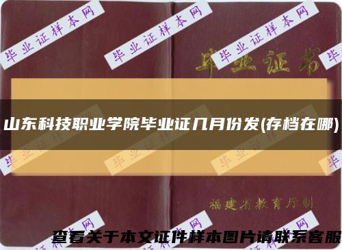 山东科技职业学院毕业证几月份发(存档在哪)缩略图