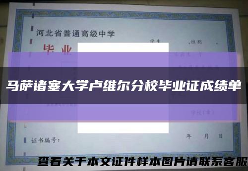 马萨诸塞大学卢维尔分校毕业证成绩单缩略图