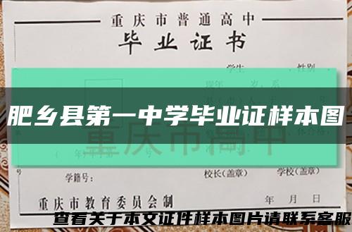 肥乡县第一中学毕业证样本图缩略图