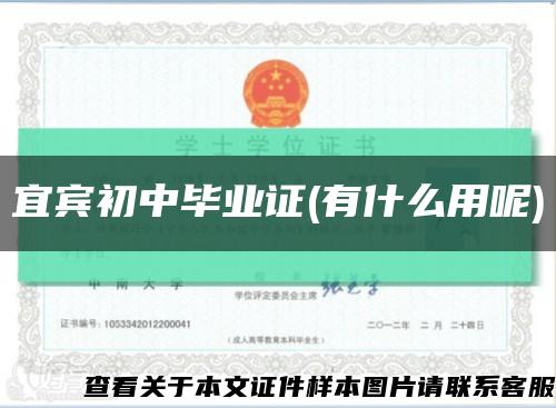 宜宾初中毕业证(有什么用呢)缩略图