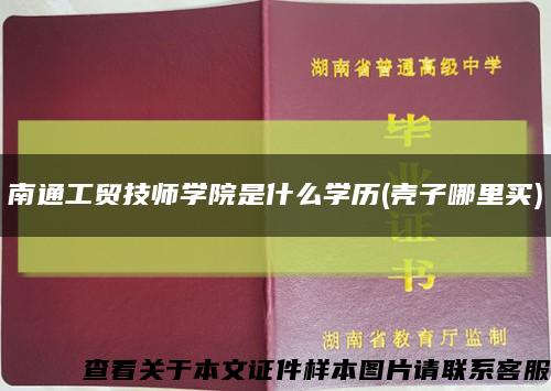 南通工贸技师学院是什么学历(壳子哪里买)缩略图