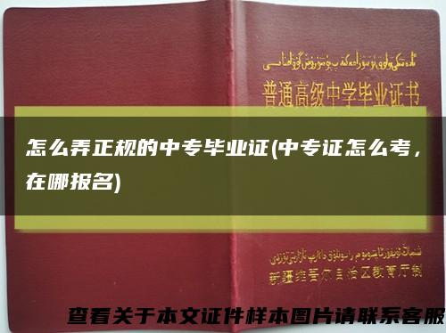 怎么弄正规的中专毕业证(中专证怎么考，在哪报名)缩略图